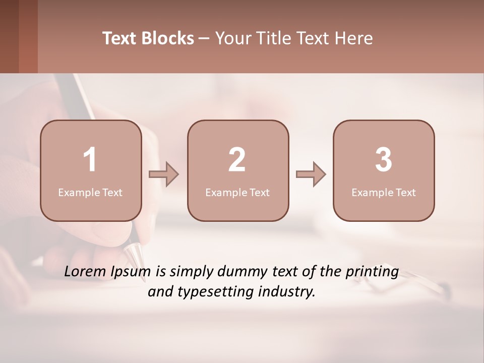 A Person Writing On A Piece Of Paper With A Pen PowerPoint Template