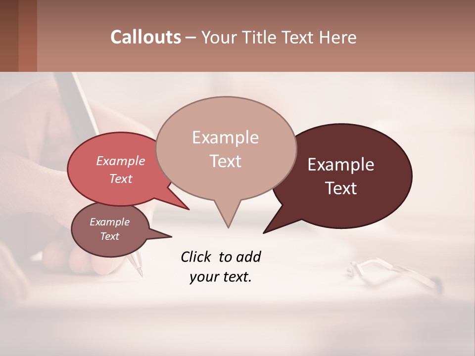 A Person Writing On A Piece Of Paper With A Pen PowerPoint Template