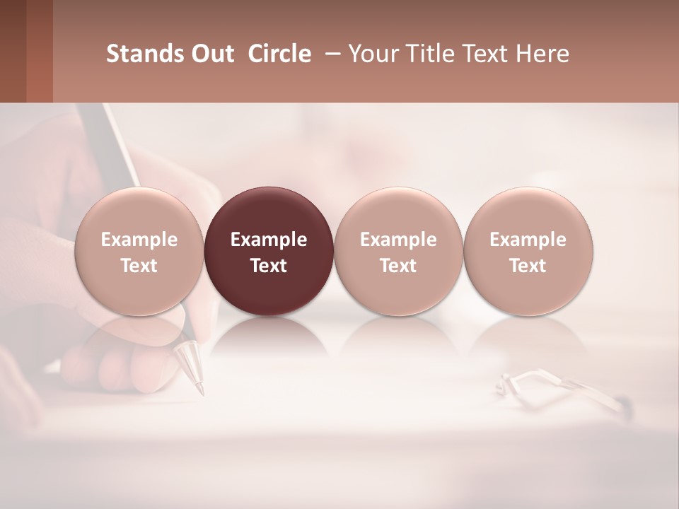 A Person Writing On A Piece Of Paper With A Pen PowerPoint Template