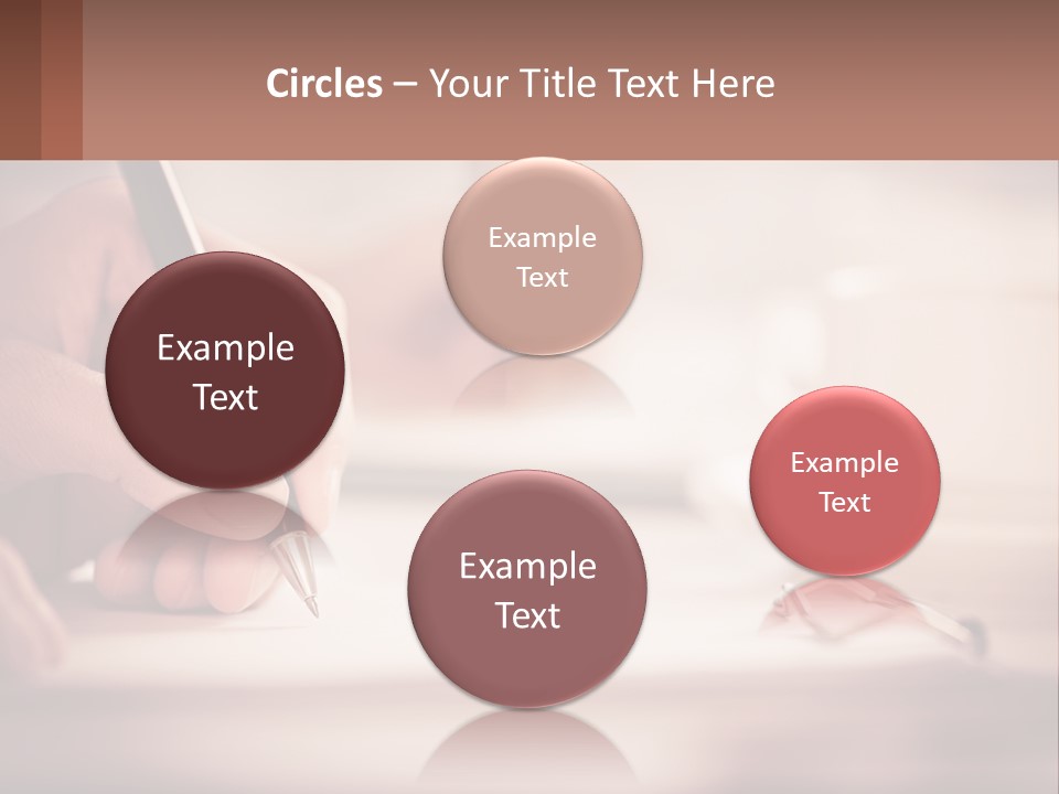 A Person Writing On A Piece Of Paper With A Pen PowerPoint Template