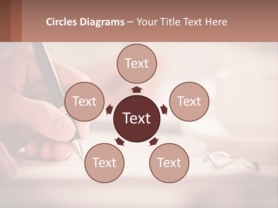 A Person Writing On A Piece Of Paper With A Pen PowerPoint Template