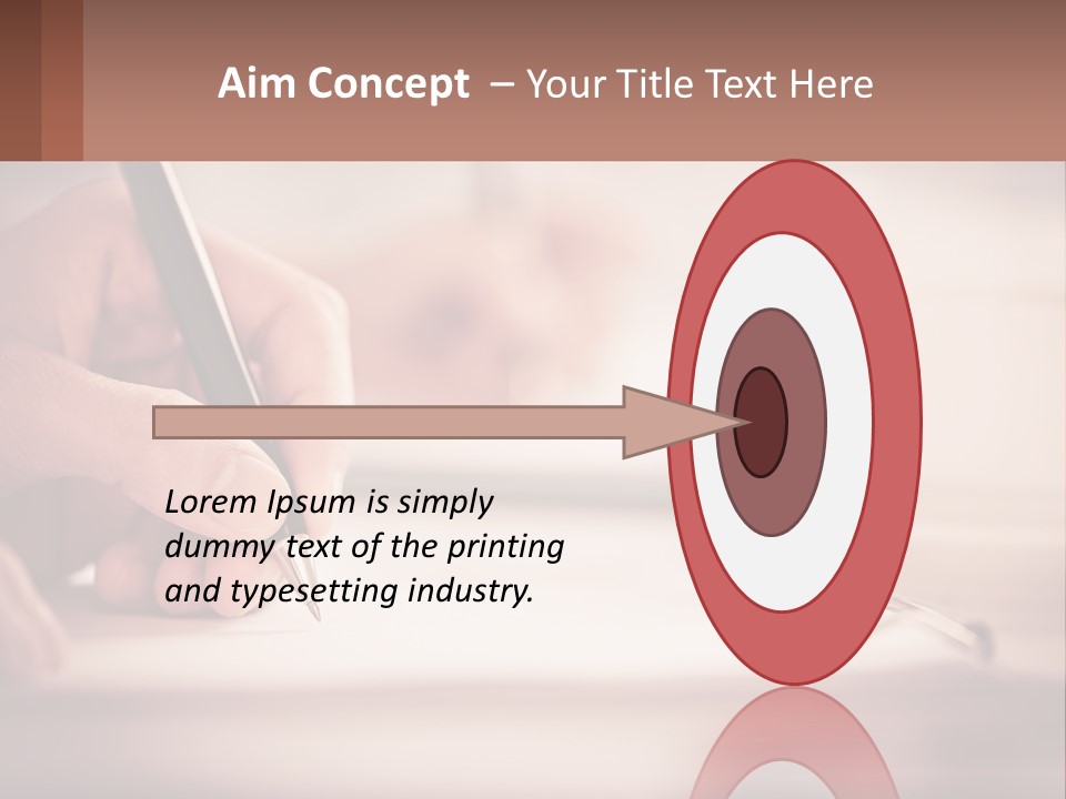 A Person Writing On A Piece Of Paper With A Pen PowerPoint Template