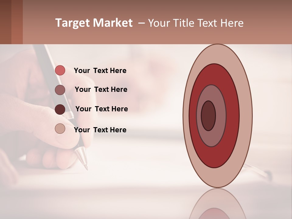 A Person Writing On A Piece Of Paper With A Pen PowerPoint Template