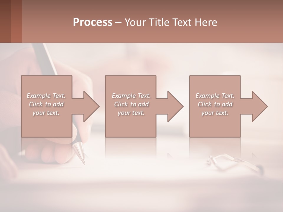 A Person Writing On A Piece Of Paper With A Pen PowerPoint Template