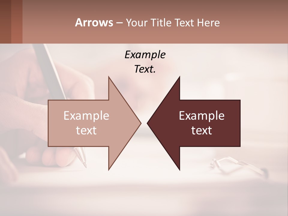 A Person Writing On A Piece Of Paper With A Pen PowerPoint Template
