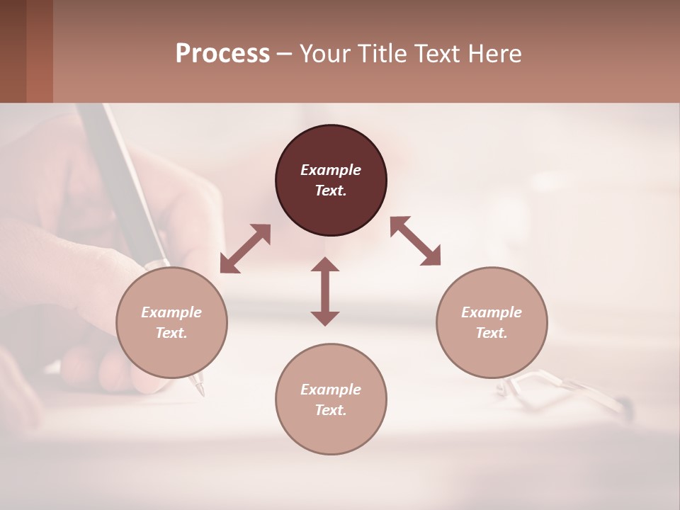 A Person Writing On A Piece Of Paper With A Pen PowerPoint Template
