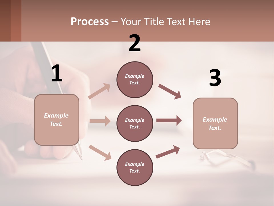 A Person Writing On A Piece Of Paper With A Pen PowerPoint Template