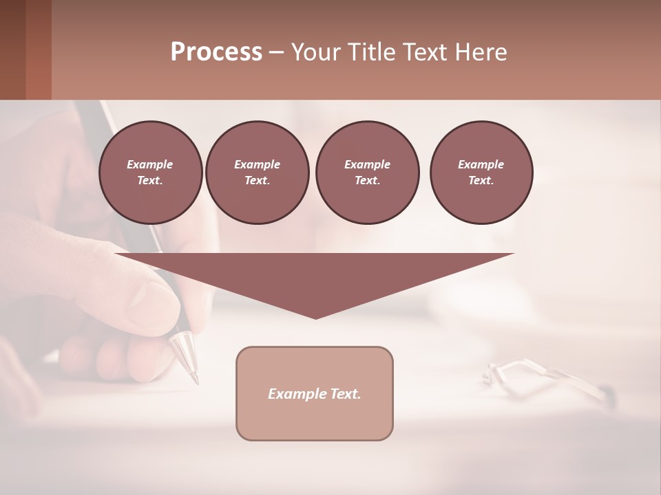 A Person Writing On A Piece Of Paper With A Pen PowerPoint Template