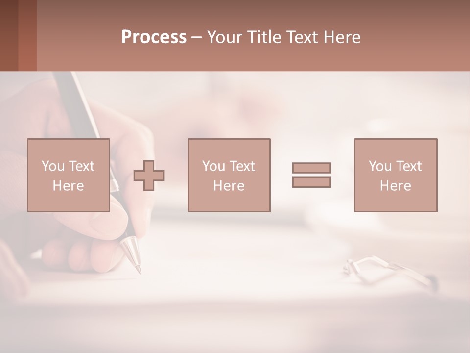 A Person Writing On A Piece Of Paper With A Pen PowerPoint Template