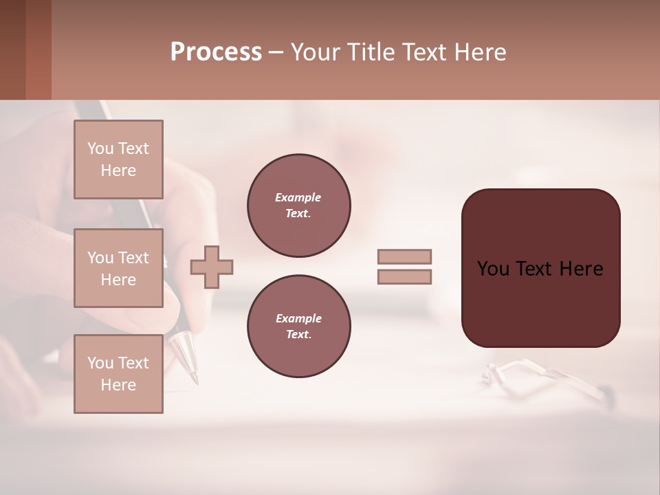 A Person Writing On A Piece Of Paper With A Pen PowerPoint Template
