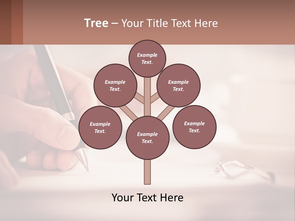 A Person Writing On A Piece Of Paper With A Pen PowerPoint Template