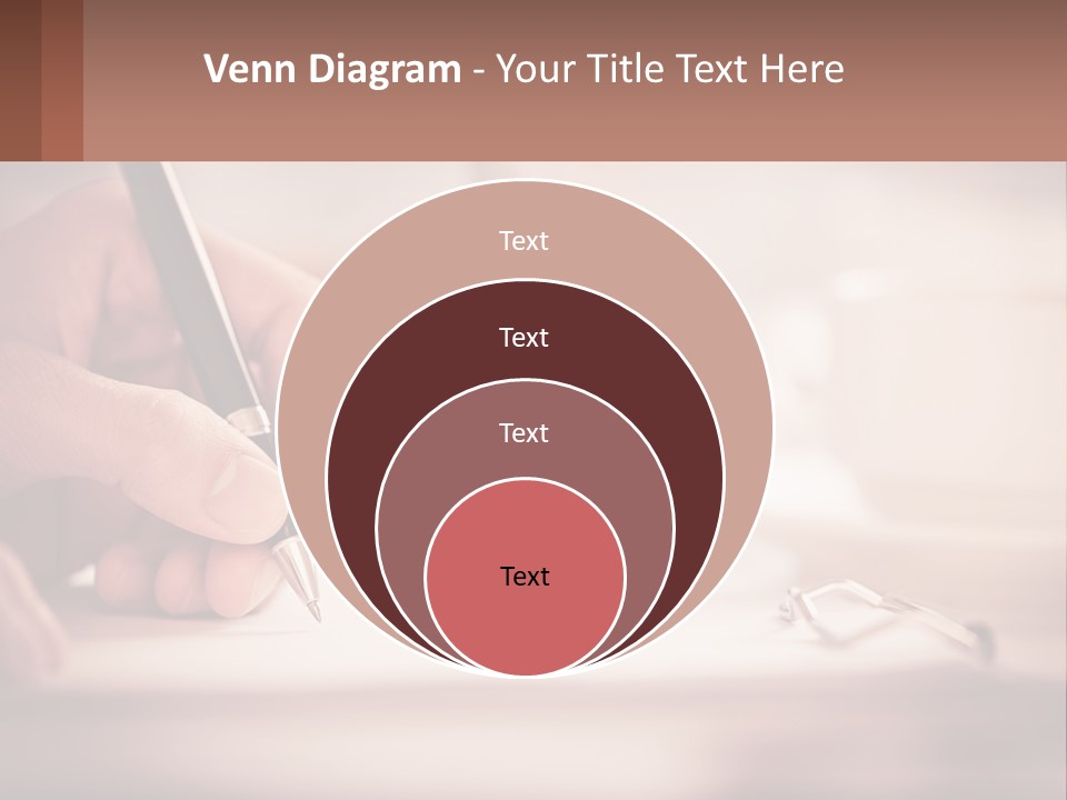 A Person Writing On A Piece Of Paper With A Pen PowerPoint Template