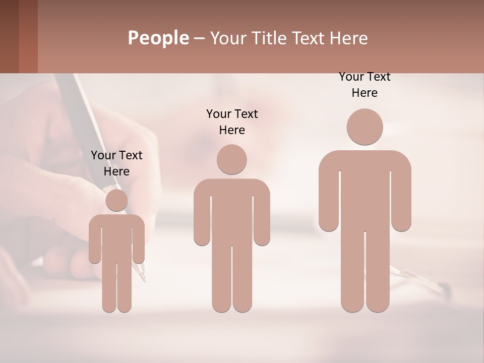 A Person Writing On A Piece Of Paper With A Pen PowerPoint Template