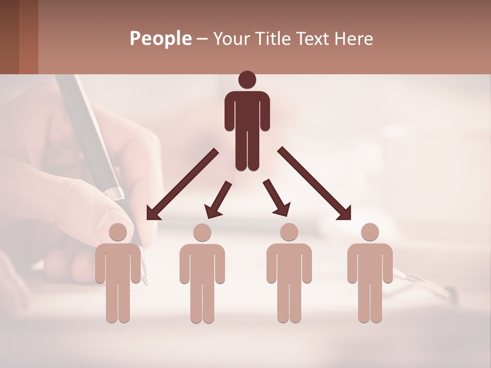 A Person Writing On A Piece Of Paper With A Pen PowerPoint Template