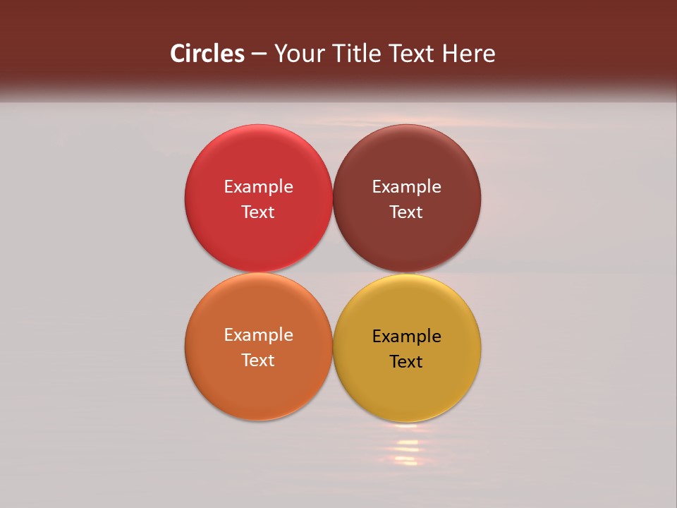 A Sunset Over A Body Of Water With Trees In The Background PowerPoint Template