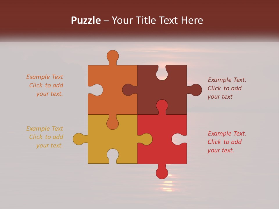 A Sunset Over A Body Of Water With Trees In The Background PowerPoint Template