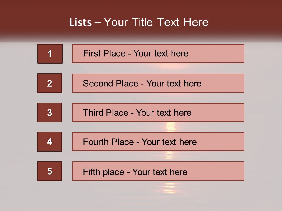 A Sunset Over A Body Of Water With Trees In The Background PowerPoint Template