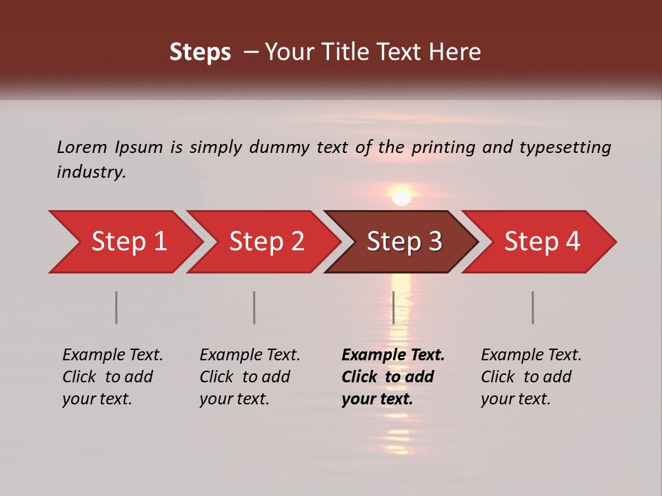 A Sunset Over A Body Of Water With Trees In The Background PowerPoint Template