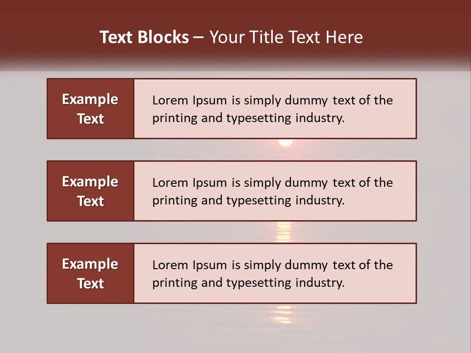 A Sunset Over A Body Of Water With Trees In The Background PowerPoint Template