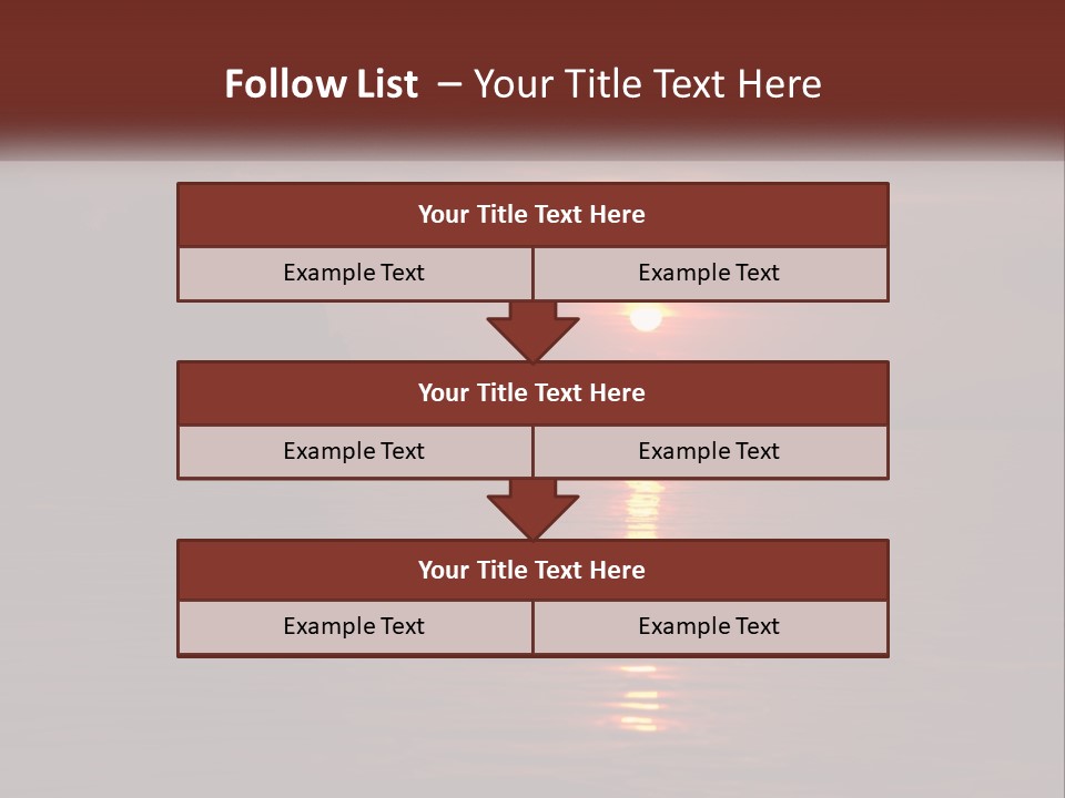 A Sunset Over A Body Of Water With Trees In The Background PowerPoint Template