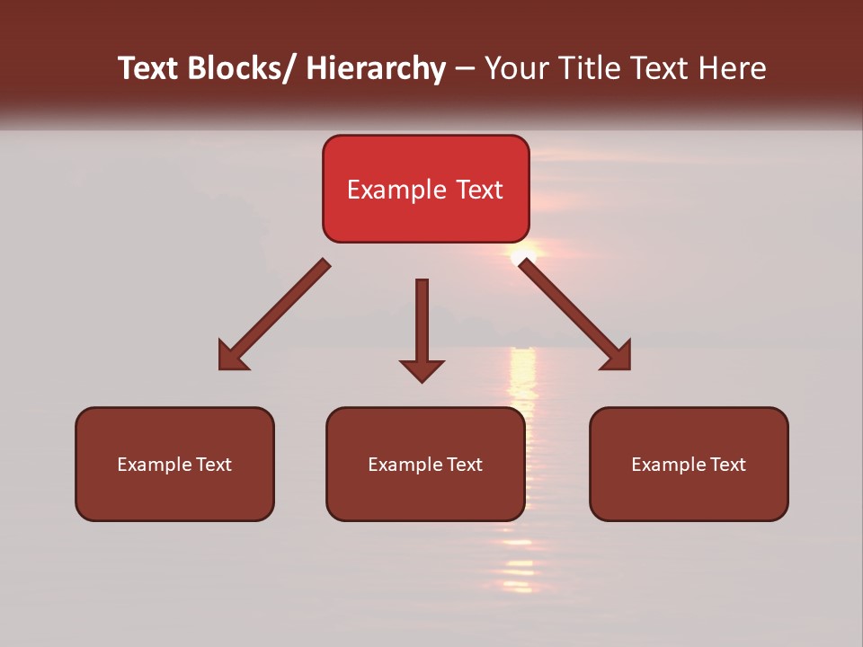 A Sunset Over A Body Of Water With Trees In The Background PowerPoint Template