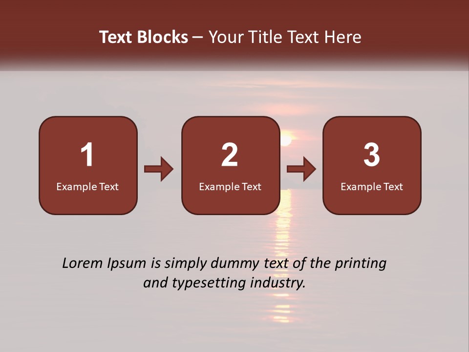 A Sunset Over A Body Of Water With Trees In The Background PowerPoint Template
