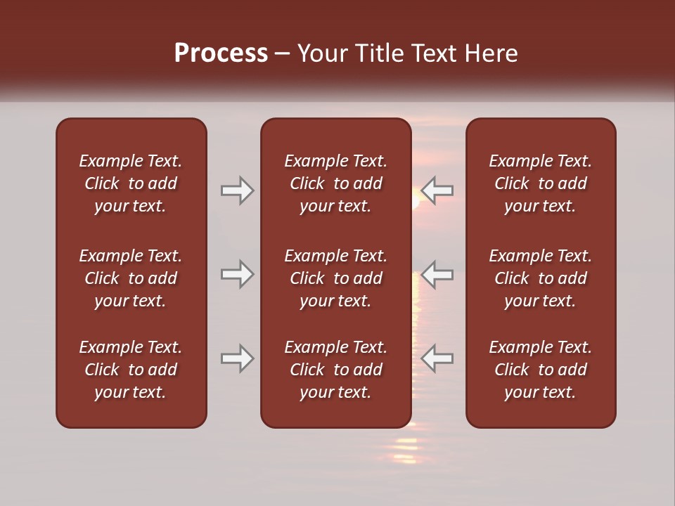 A Sunset Over A Body Of Water With Trees In The Background PowerPoint Template