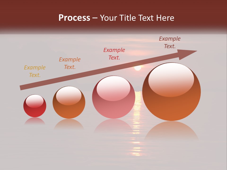 A Sunset Over A Body Of Water With Trees In The Background PowerPoint Template