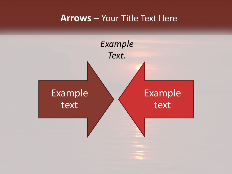 A Sunset Over A Body Of Water With Trees In The Background PowerPoint Template