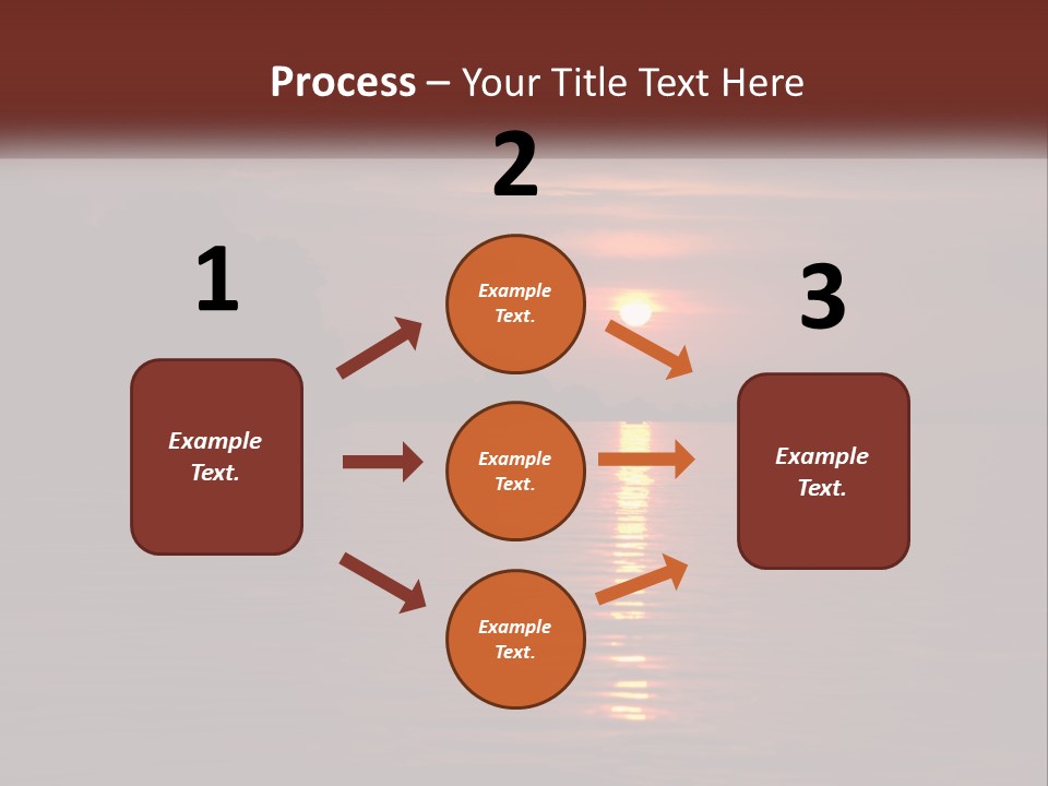 A Sunset Over A Body Of Water With Trees In The Background PowerPoint Template