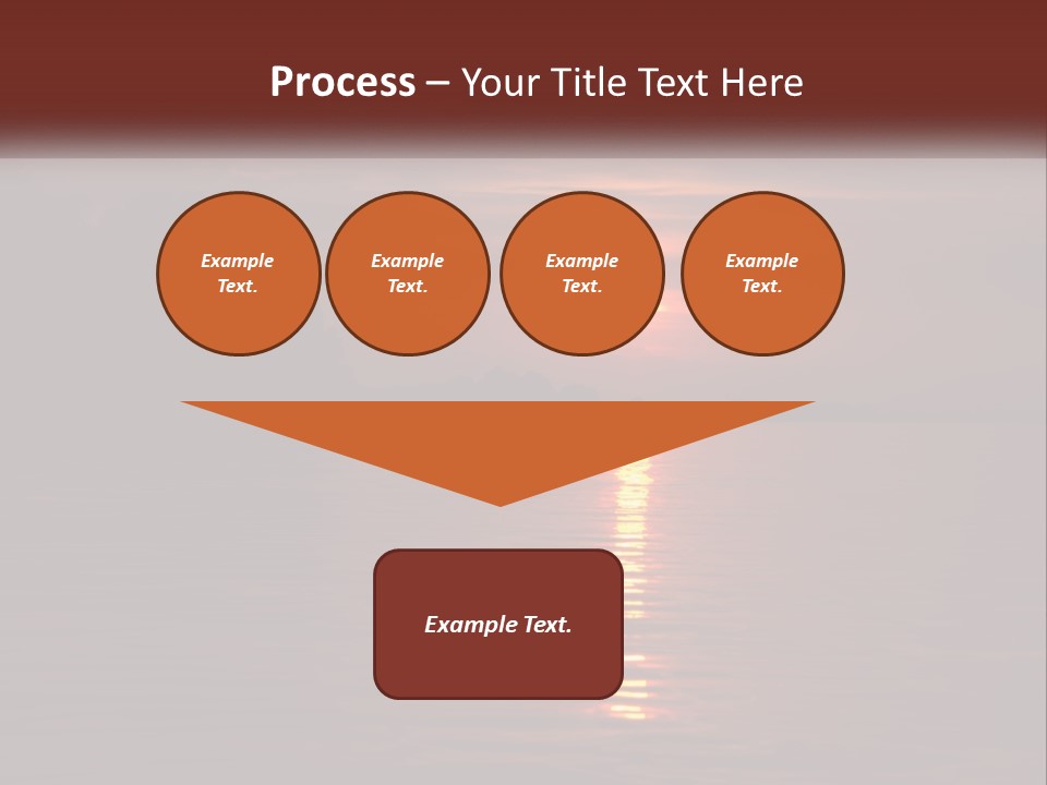 A Sunset Over A Body Of Water With Trees In The Background PowerPoint Template