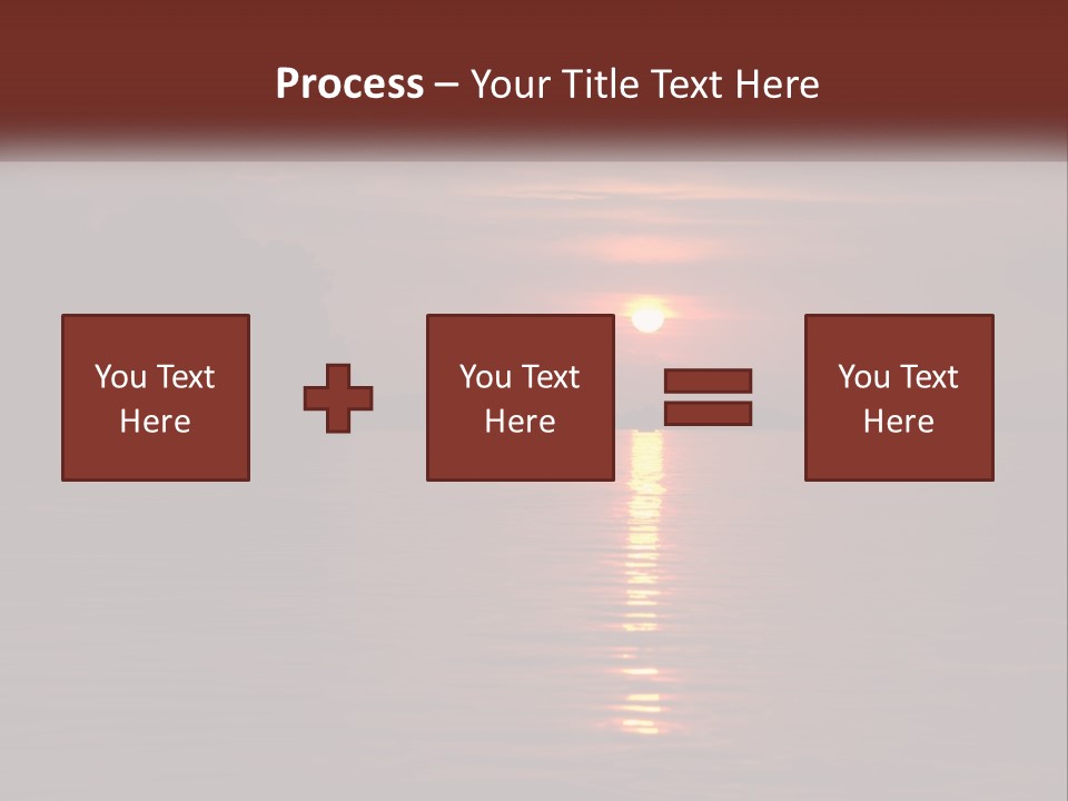 A Sunset Over A Body Of Water With Trees In The Background PowerPoint Template