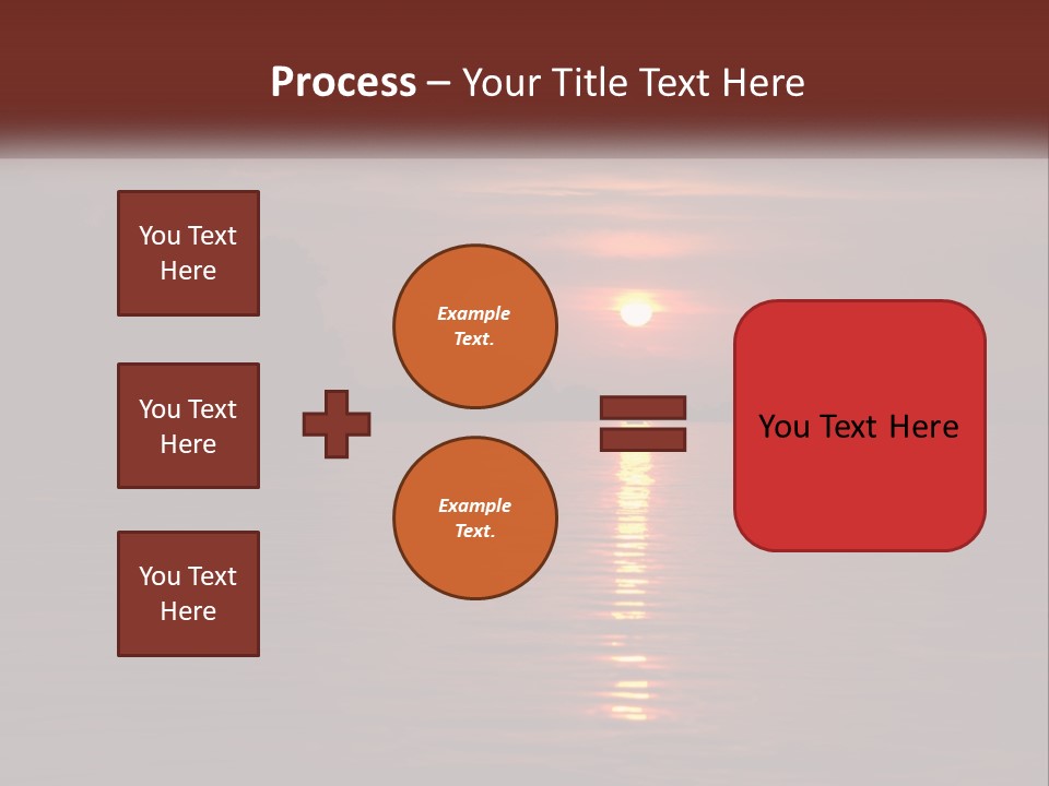 A Sunset Over A Body Of Water With Trees In The Background PowerPoint Template