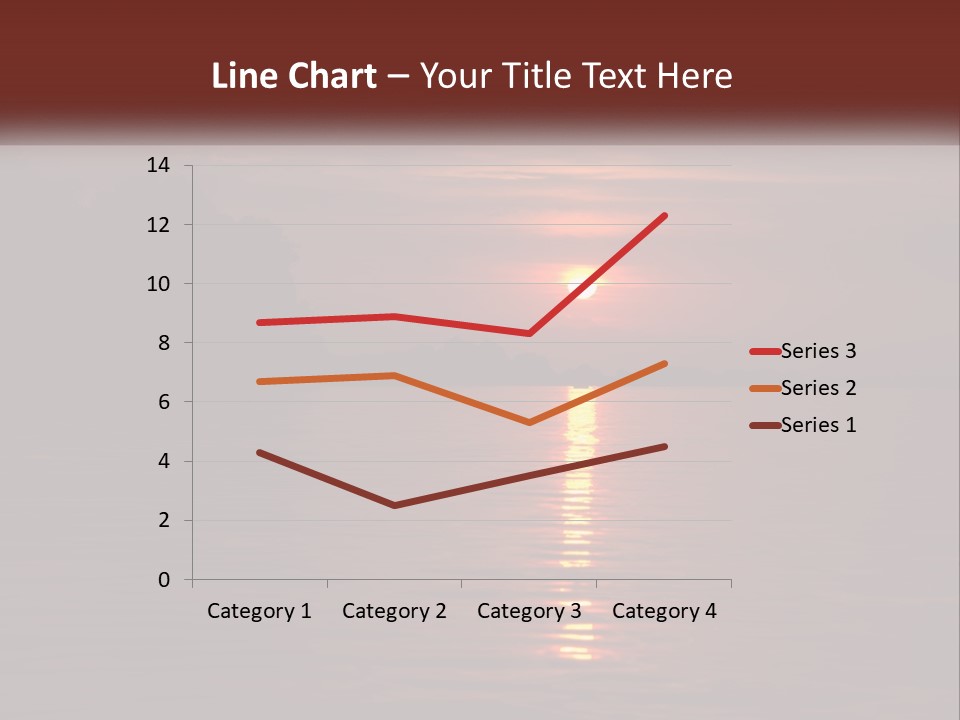 A Sunset Over A Body Of Water With Trees In The Background PowerPoint Template