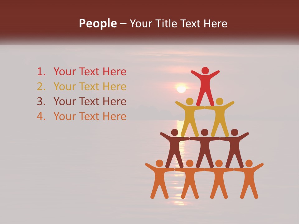 A Sunset Over A Body Of Water With Trees In The Background PowerPoint Template