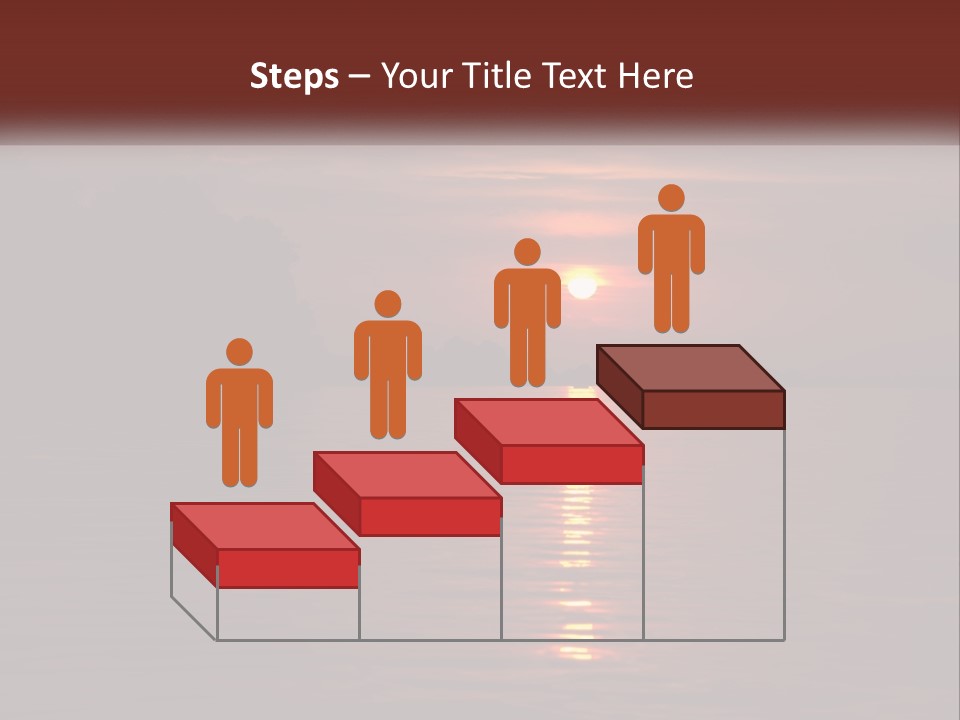 A Sunset Over A Body Of Water With Trees In The Background PowerPoint Template