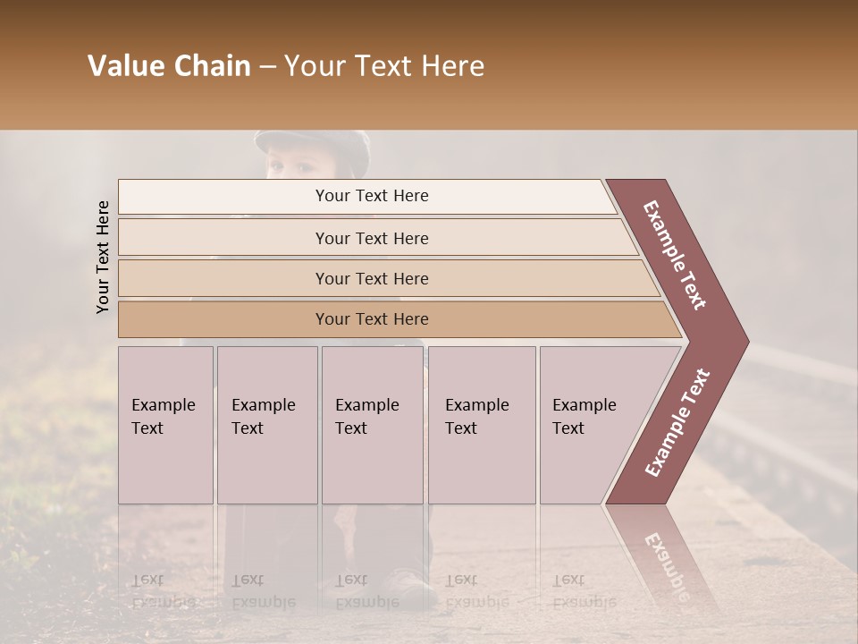 A Little Boy Sitting On A Suitcase With A Teddy Bear PowerPoint Template