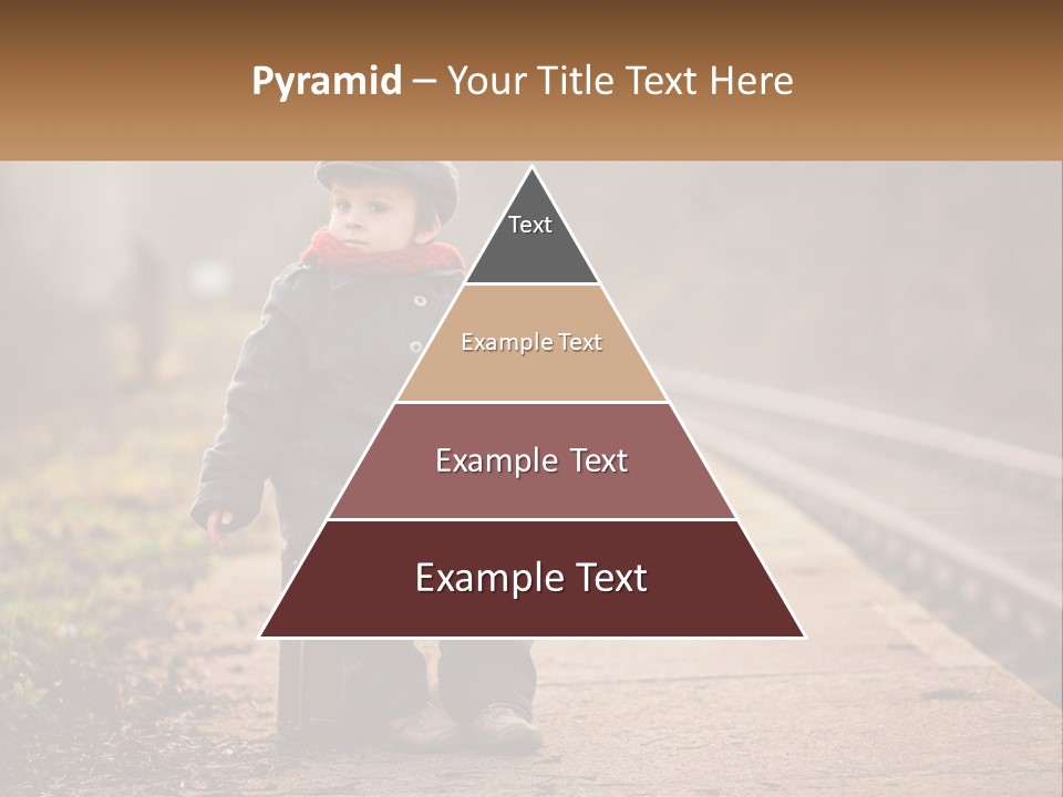 A Little Boy Sitting On A Suitcase With A Teddy Bear PowerPoint Template