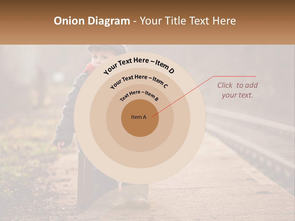 A Little Boy Sitting On A Suitcase With A Teddy Bear PowerPoint Template