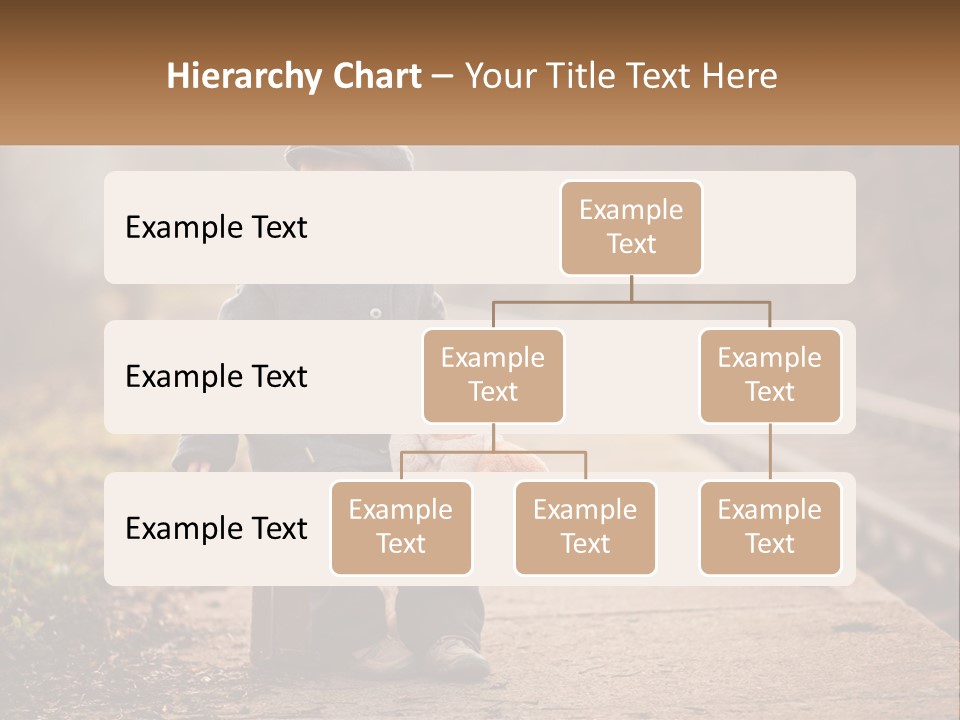 A Little Boy Sitting On A Suitcase With A Teddy Bear PowerPoint Template