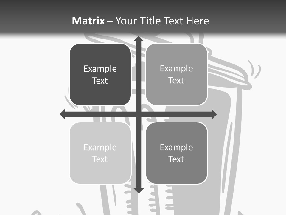 A Black And White Image Of A Cup Of Coffee PowerPoint Template