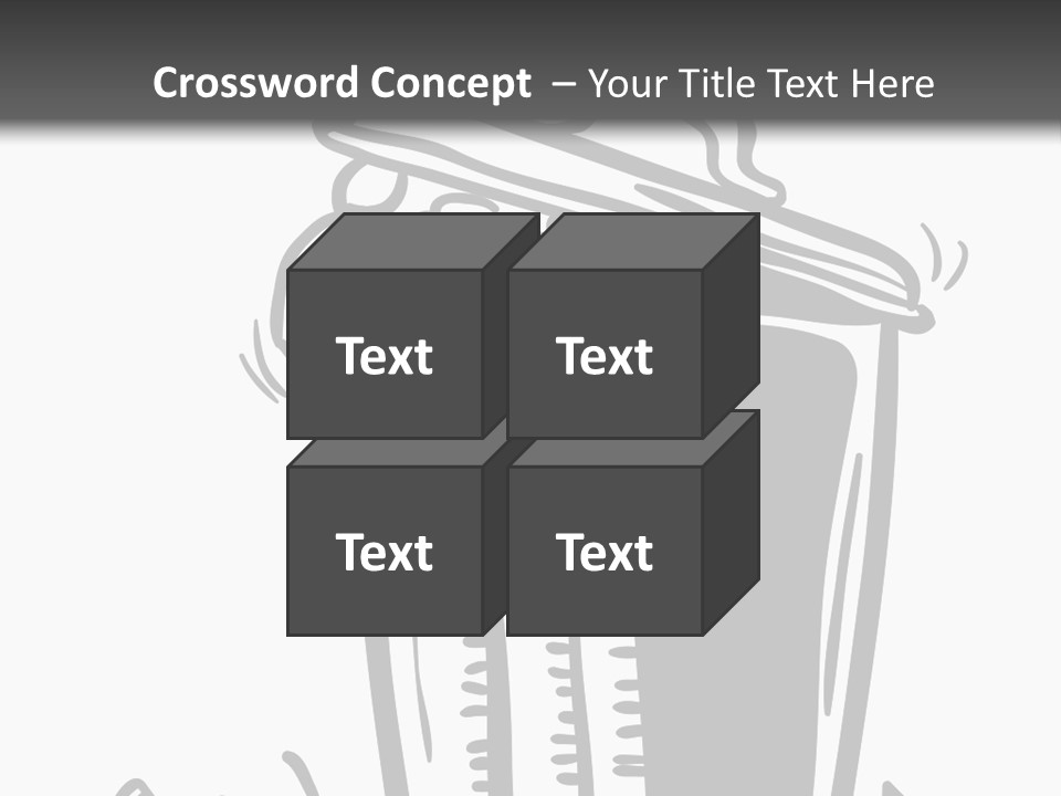 A Black And White Image Of A Cup Of Coffee PowerPoint Template