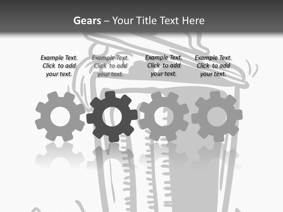 A Black And White Image Of A Cup Of Coffee PowerPoint Template