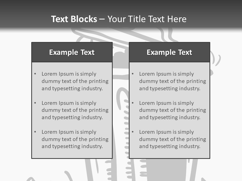 A Black And White Image Of A Cup Of Coffee PowerPoint Template