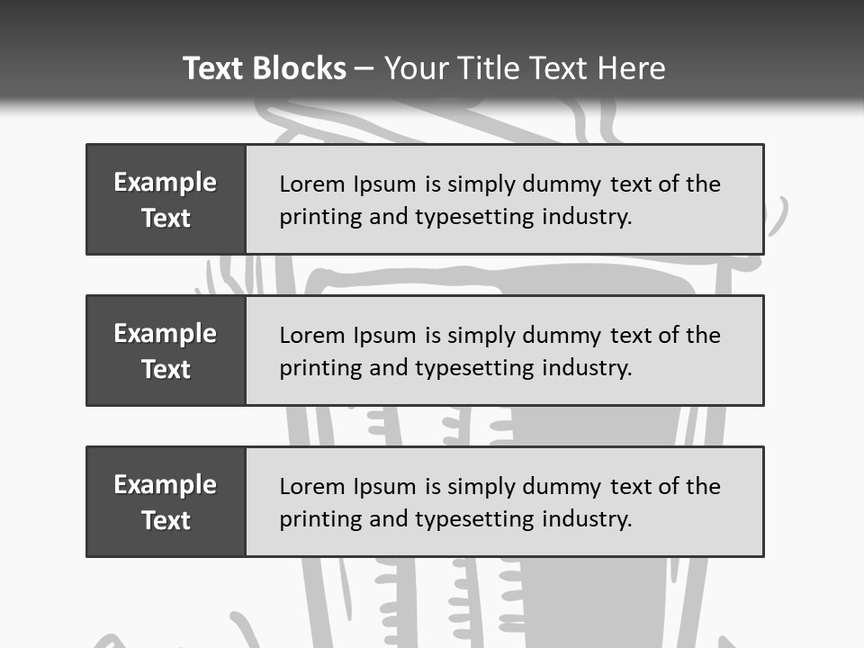 A Black And White Image Of A Cup Of Coffee PowerPoint Template