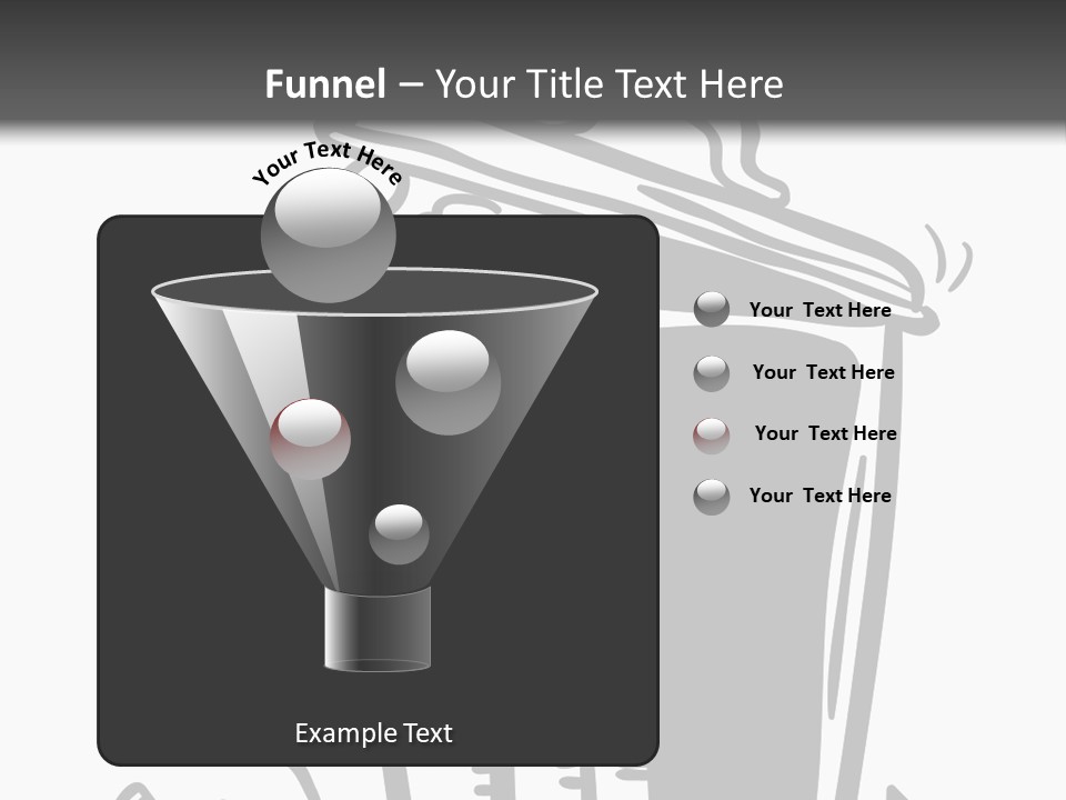 A Black And White Image Of A Cup Of Coffee PowerPoint Template