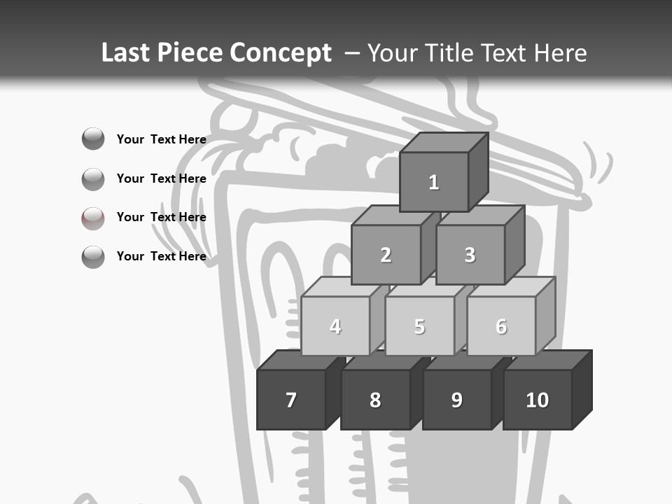 A Black And White Image Of A Cup Of Coffee PowerPoint Template