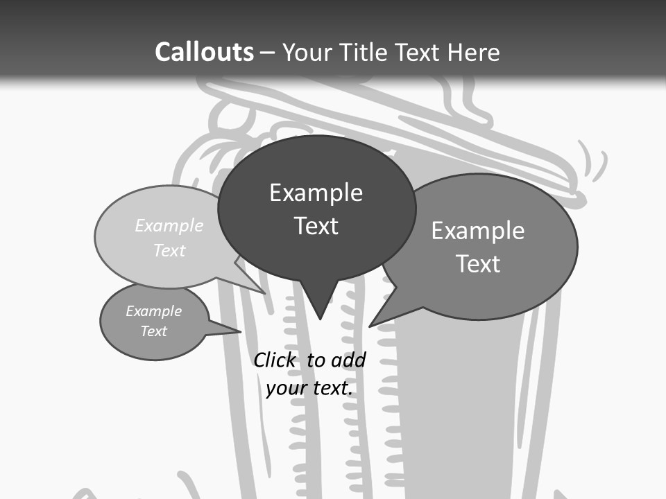 A Black And White Image Of A Cup Of Coffee PowerPoint Template