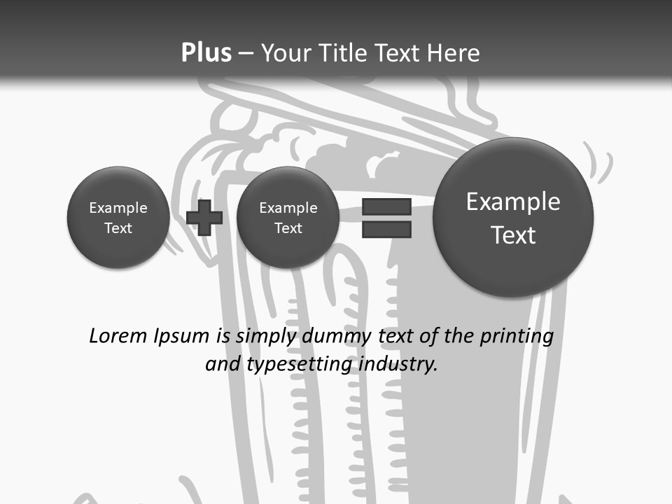 A Black And White Image Of A Cup Of Coffee PowerPoint Template