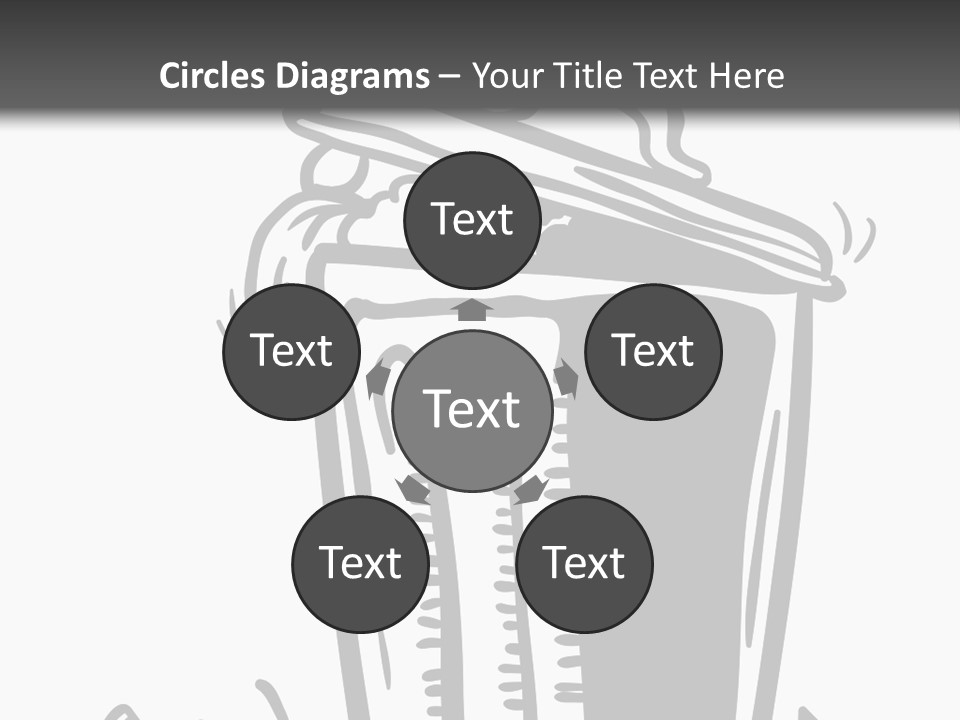 A Black And White Image Of A Cup Of Coffee PowerPoint Template